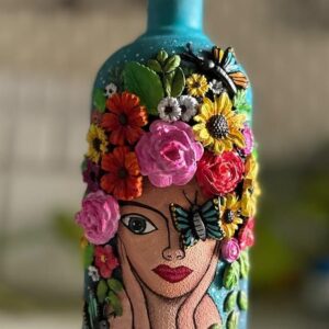 Floral Muse Bottle Art