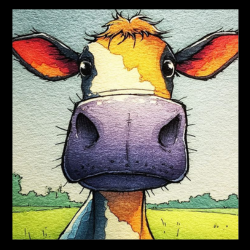 Playful Gaze – Cow Portrait