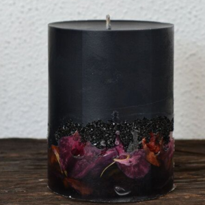 Midnight Petal Glow Candle