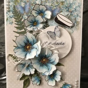Elegant Blue Floral Card
